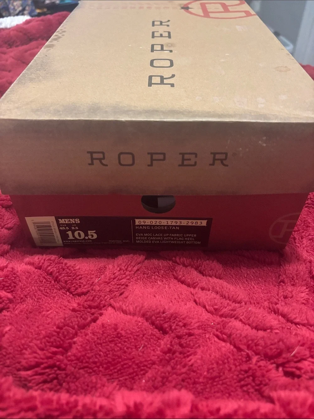 Roper Tan and Red Shoes